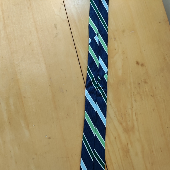 Chaps Blue and Green Striped Tie - Picture 4 of 8